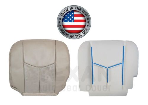 2006 Cadillac Escalade Front Bottom Seat Cover Vinyl Perforated Tan and Cushion, US $243.99, image 5