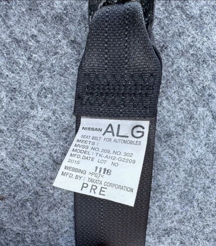 NISSAN 370Z COUPE 2009-2021 OEM FRONT LEFT DRIVER SEAT BELT ASSEMBLY (BLACK), US $200.00, image 2