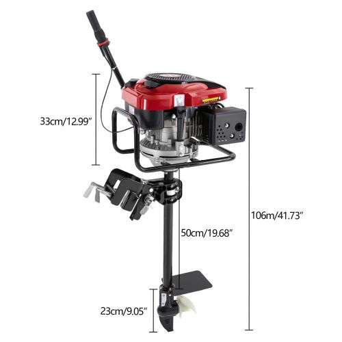 Outboard Motor 8 HP 4 Stroke Fishing Boat Engine Air-Cooled TCI 196cc Gasoline, US $467.08, image 13