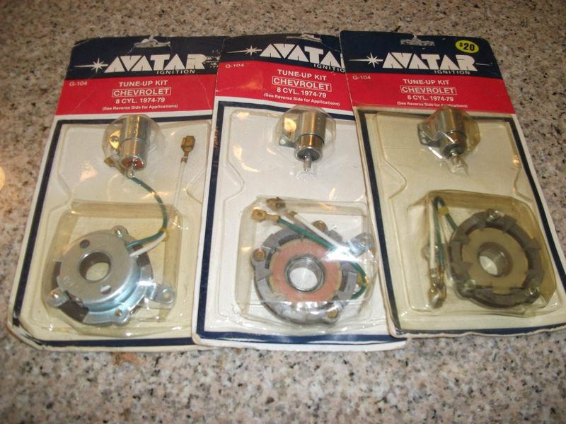 Chevrolet vintage 3 pacages g104 ignition tuneup kit 8cyl1974-78 avatar usa made