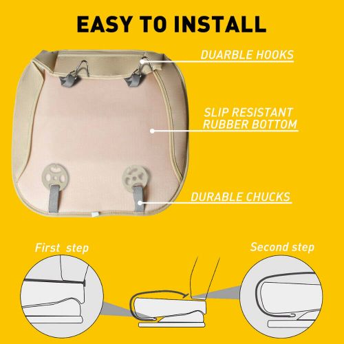 Full Surround Car Front Seat Cover Breathable PU Leather Pad Mat Chairhion 2SET, US $7.99, image 5