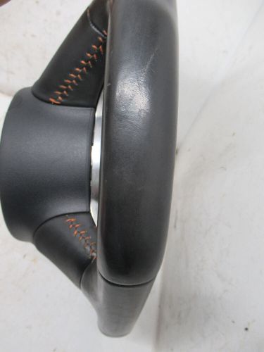 AUDI 2009 TT FLAT BOTTOM STEERING WHEEL BROWN STITCH BASEBALL GLOVE INTERIOR, US $275.00, image 2