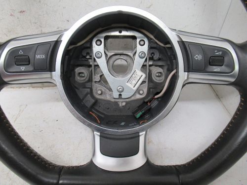 AUDI 2009 TT FLAT BOTTOM STEERING WHEEL BROWN STITCH BASEBALL GLOVE INTERIOR, US $275.00, image 4