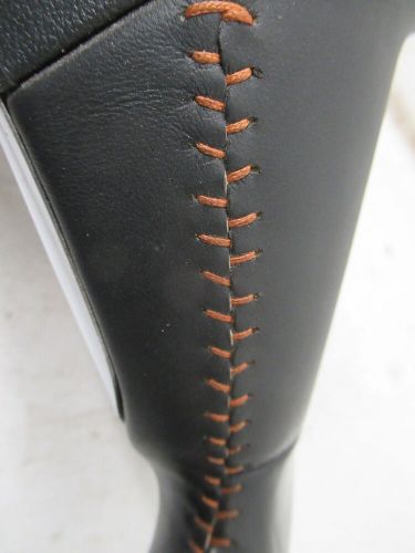 AUDI 2009 TT FLAT BOTTOM STEERING WHEEL BROWN STITCH BASEBALL GLOVE INTERIOR, US $275.00, image 5