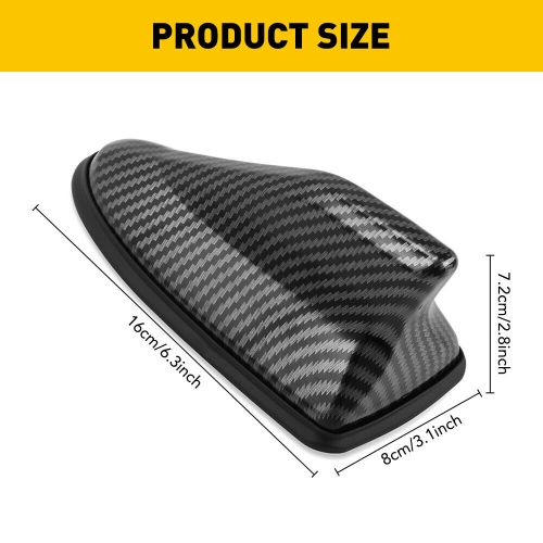 Carbon Fiber Shark Fin Car Roof Antenna Radio FM/AM Signal Aerial Accessor 16CM, US $11.99, image 6