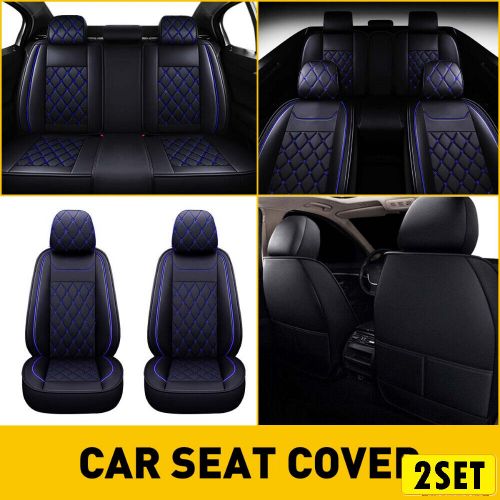2Set 5 Seat Full Seat Cover Leather Luxury Front Rear Back Cushion For Silverado, US $242.78, image 12
