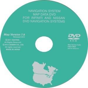 2013 nissan/infinity v7.8 navigation dvd update