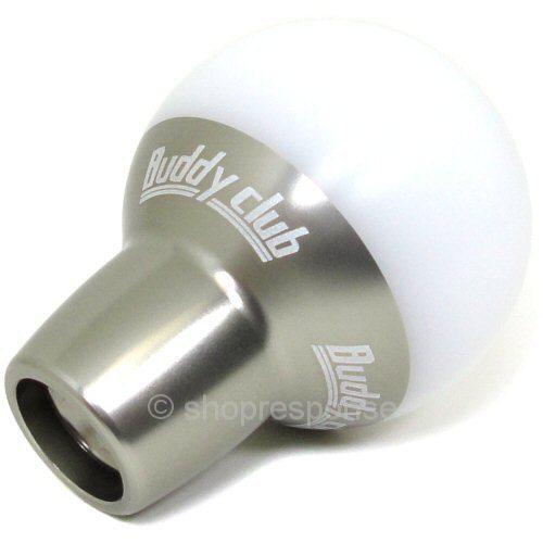 Buddy club shift knob racing spec manual type a white subaru suzuki fitment jdm