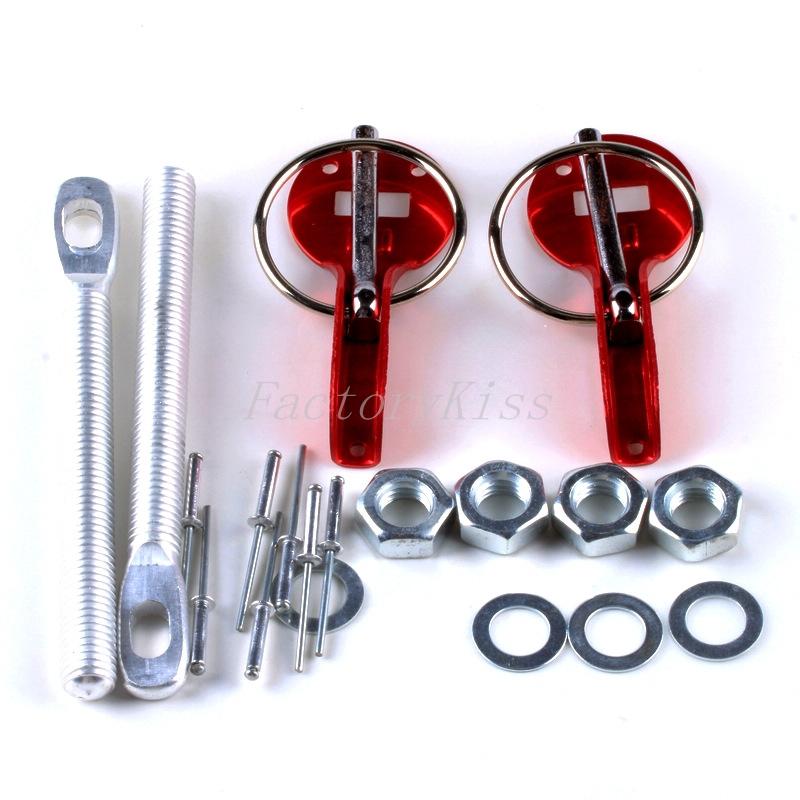Buy New Universal Aluminum Alloy Hood Pin Lock Kit Down Fit Race