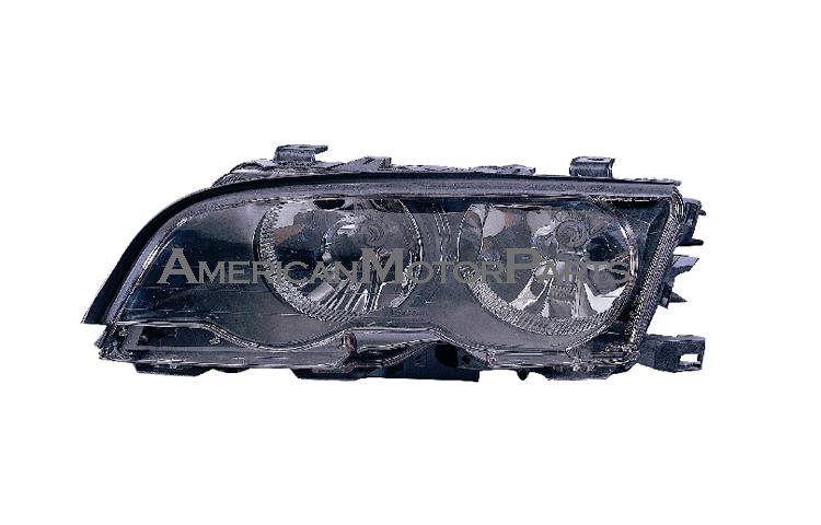 Left driver side replacement headlight halogen type 00-01 bmw e46 3-series
