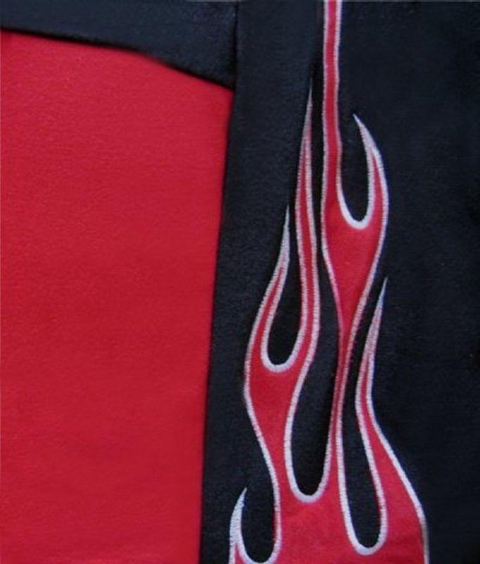Synthetic Leather Red Black Flame High Back Car Seat Covers 7pc Pkg #1, US $48.93, image 5