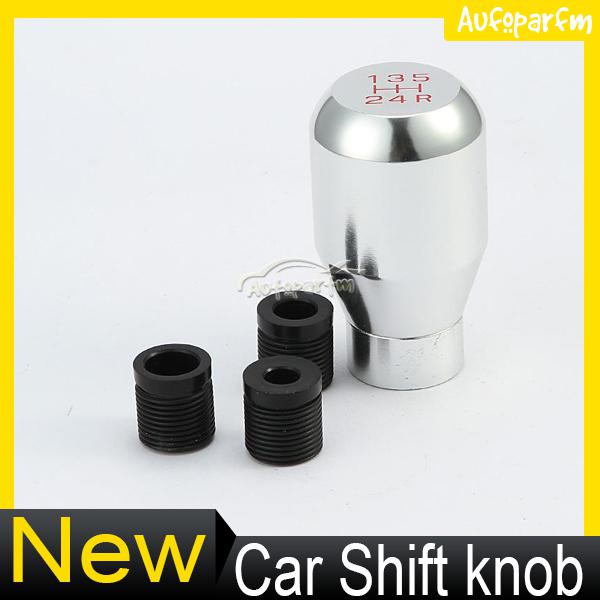 Car auto 5-speed silver universal manual gear stick shift shifter lever knob 