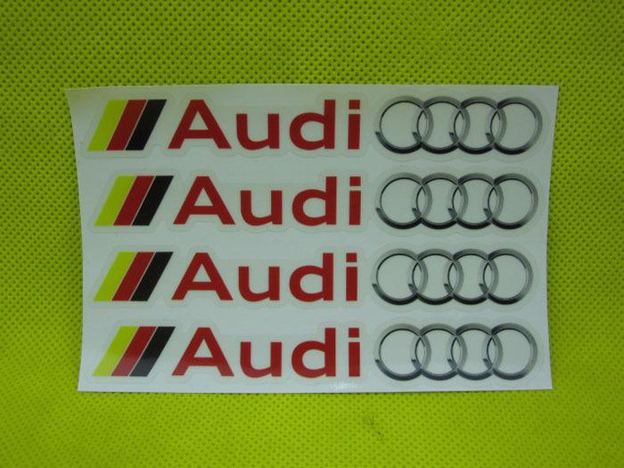 Audi refit car door handle emblem badge decal car stickers german chess red word