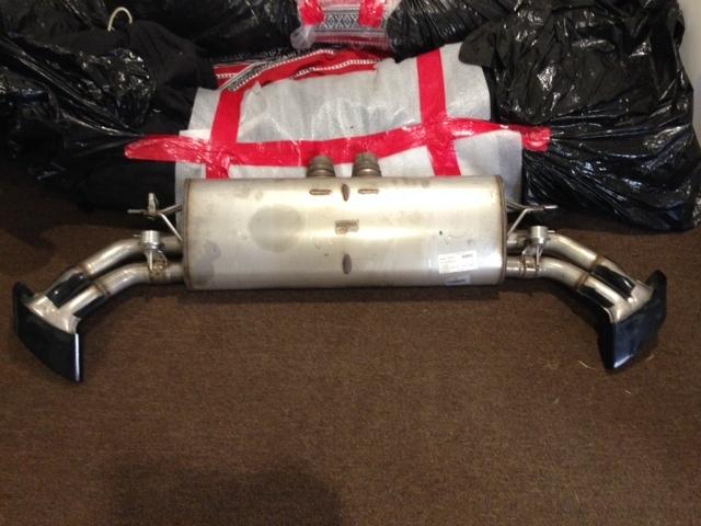 Bmw oem x6 exhaust muffler-rear muffler - black tips