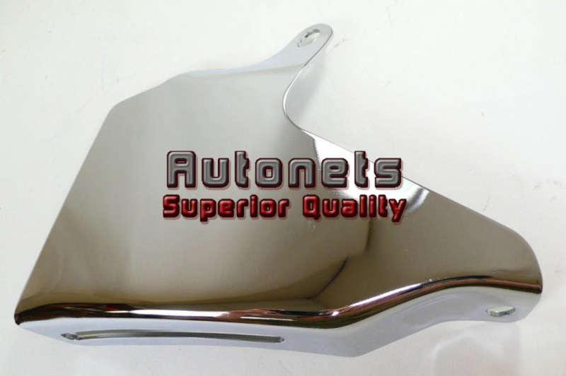 Chrome steel bbc chevy alternator top bracket 69-up oem long water pump hot rod