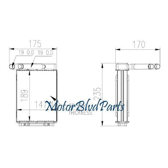 1981-1994 lynx/escort/ln 7/exp/tempo/topaz with a/c tyc replacement heater core