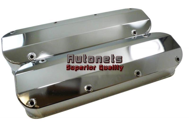 Chromed fabricated aluminum ford big block valve covers 1968-up v8 429-460 bbf