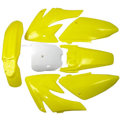 Motorcycle dirt bike body plastic fender for honda 70 crf70 crf xr70 6+1 yel+whi