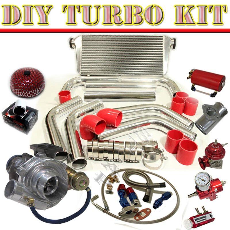 Buy T3/T4 VBAND TURBO KIT+31" INTERCOOLER+2.5" PIPING+OIL TANK+BOV