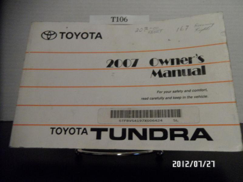 2007 Toyota Tundra OEM Owners Manual--Fast Free Shipping to All 50 States, US $75.00, image 2
