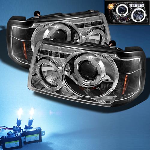 Buy 8000K SLIM XENON HID+ 0111 FORD RANGER DUAL HALO PROJECTOR LED