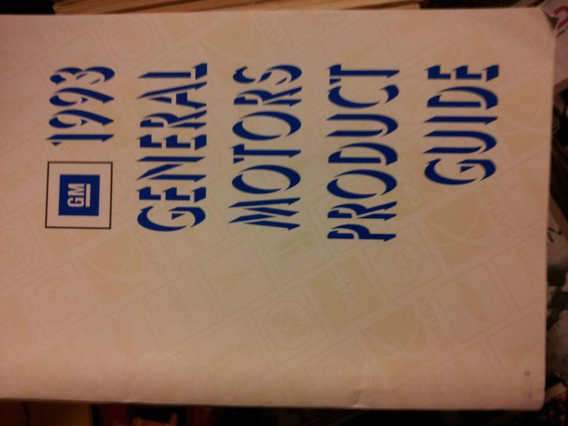 1993 general motors gm product guide - great condition