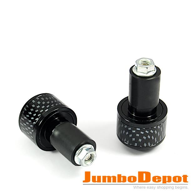 2x universal for motorcycles 7/8'' carbon fiber black bar end plug 2 for yamaha