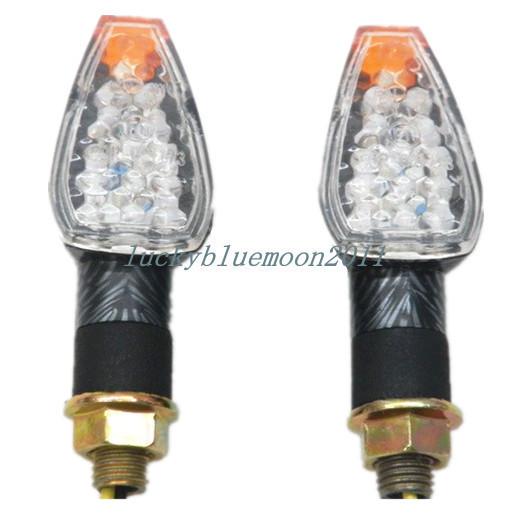 Carbon led turn signal light dual sport dirt bike honda suzuki yamaha kawasaki