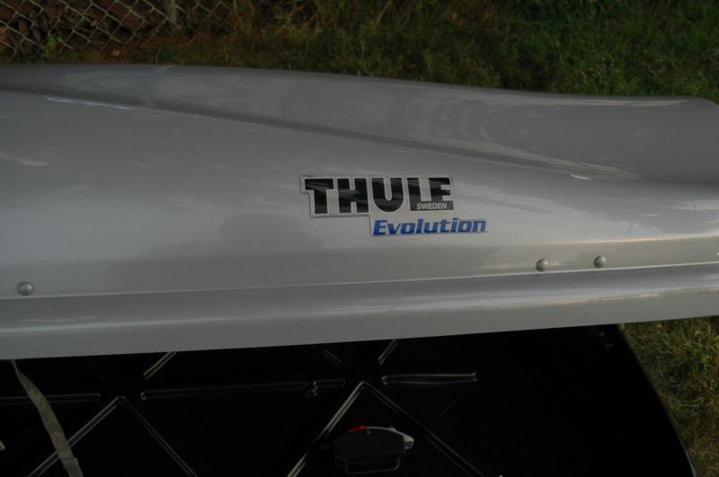 THULE EVOLUTION SILVER ROOF TOP CARGO BOX luggage ski snowboard gear, US $200.00, image 3