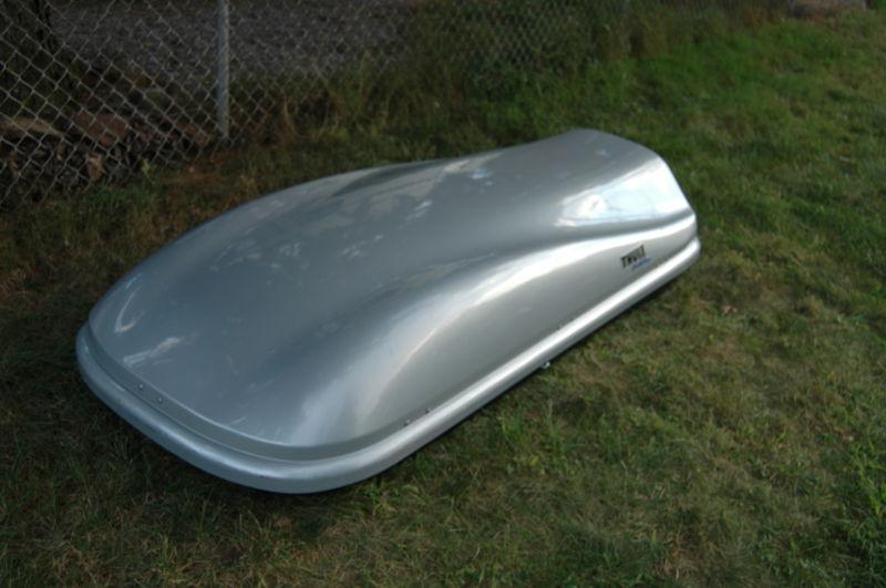 THULE EVOLUTION SILVER ROOF TOP CARGO BOX luggage ski snowboard gear, US $200.00, image 7