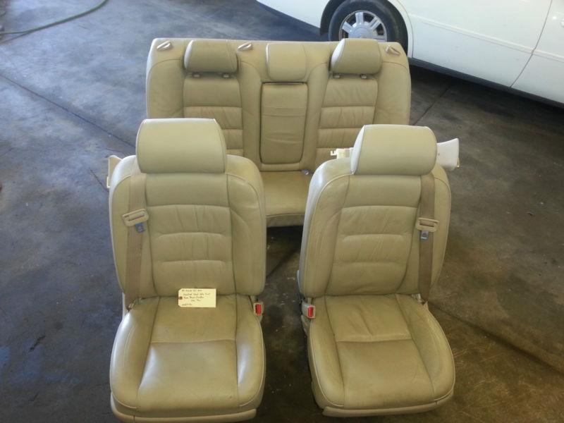 98 99 00 01 lexus gs300 seat seats set front rear leather tan heated heat oem 