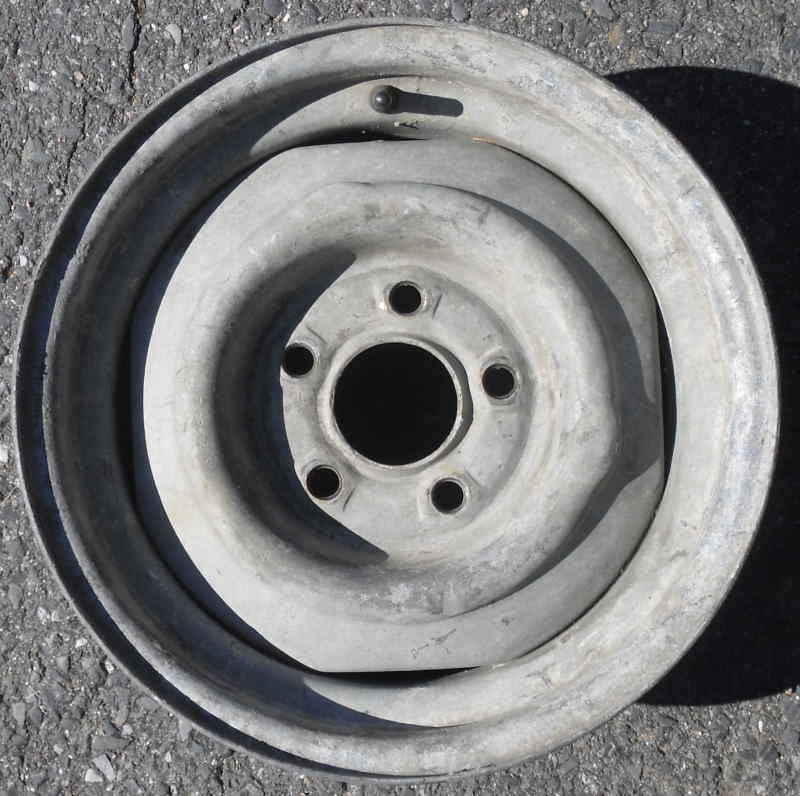 Galvanized 14" x 5.5" wheel from boat trailer