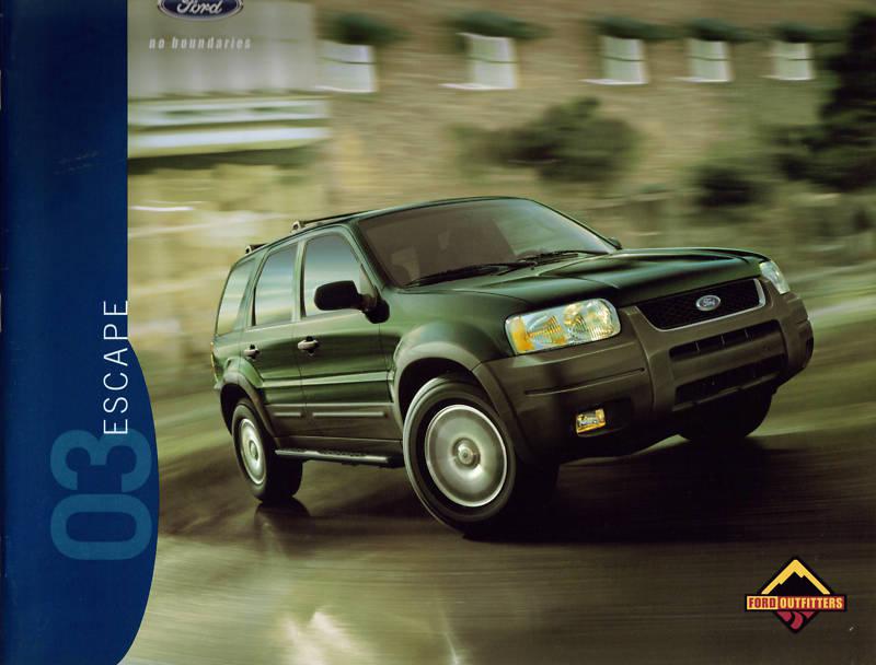 2003 ford escape sales brochure folder original very good condition c25