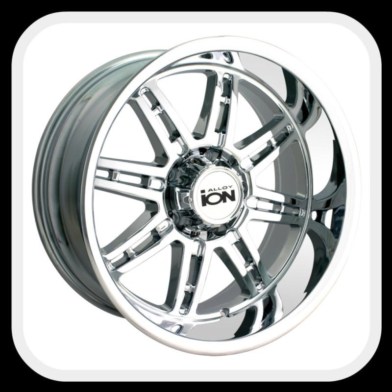 Ion alloys style 183 wheels rims 17x8, 6x5" chrome plated