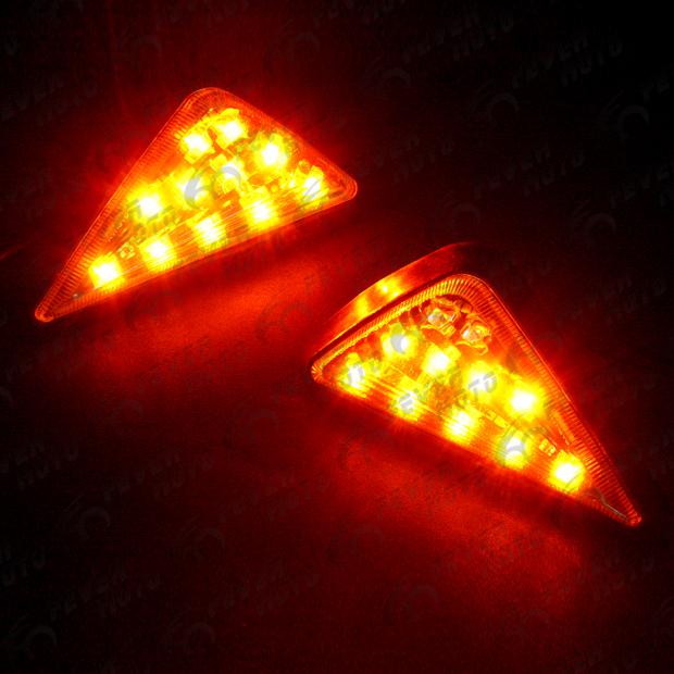Fm 2 pcs brand new led turn signal flush mount lamp light for universal fit