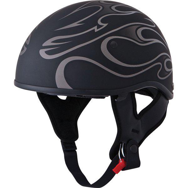 Grey m fly racing .357 flame half helmet