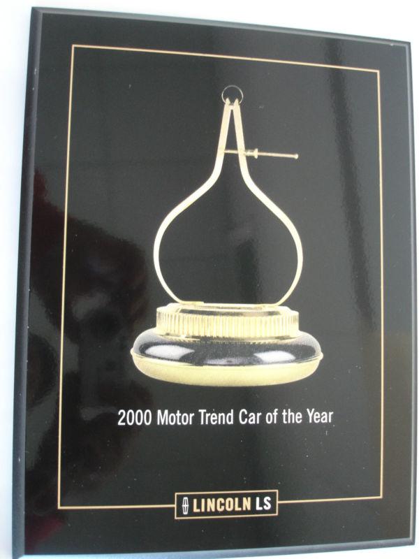 2000 lincoln ls motor trend car of the year plaque