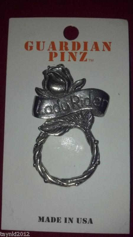 Lady rider vest jacket pin with sunglass holder ** made in usa **