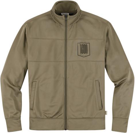 Icon 1000 infamous layers mens motorcycle jacket dark earth brown xl extra large