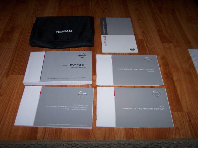 2013 nissan rogue owners manual set with case free shipping