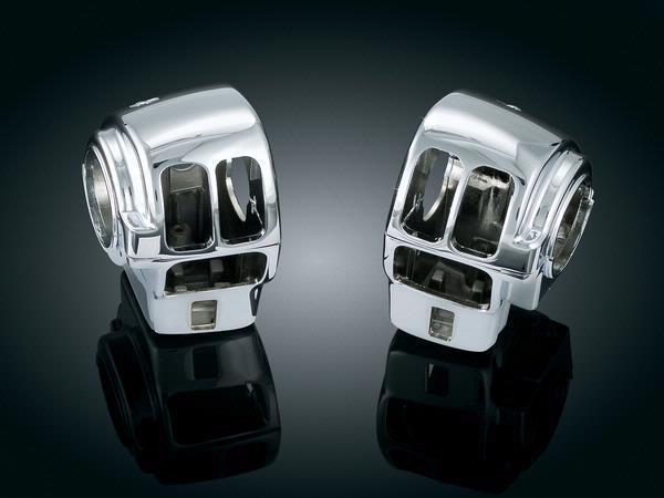 Fits harley 1996 thru 2013  flhx streetglide chrome switch housings