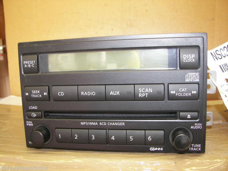 08-11 nissan titan radio 6 disc cd mp3 player 28185-9fd1a * 
