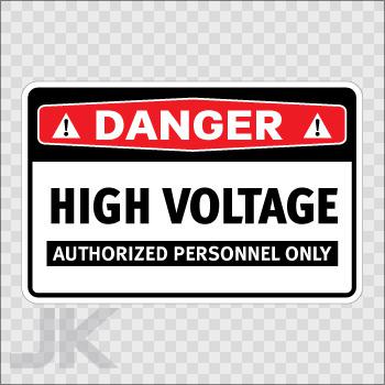 Sticker decals sign signs warning danger caution high voltage 0500 za64f