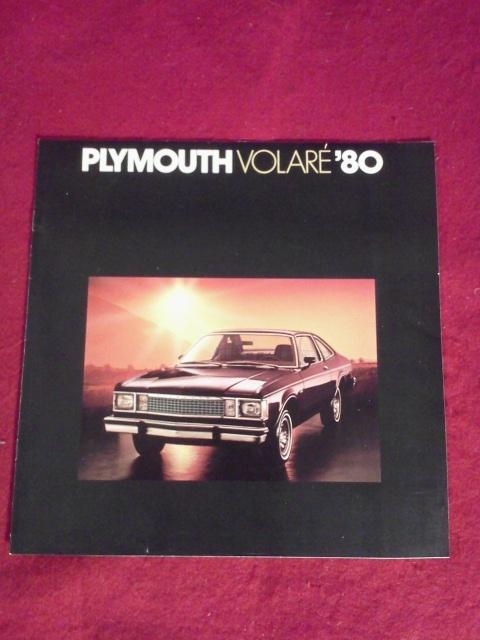 1980 plymouth volare sales dealer brochure