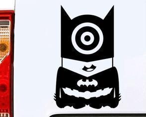 Batman minion car window sticker decal