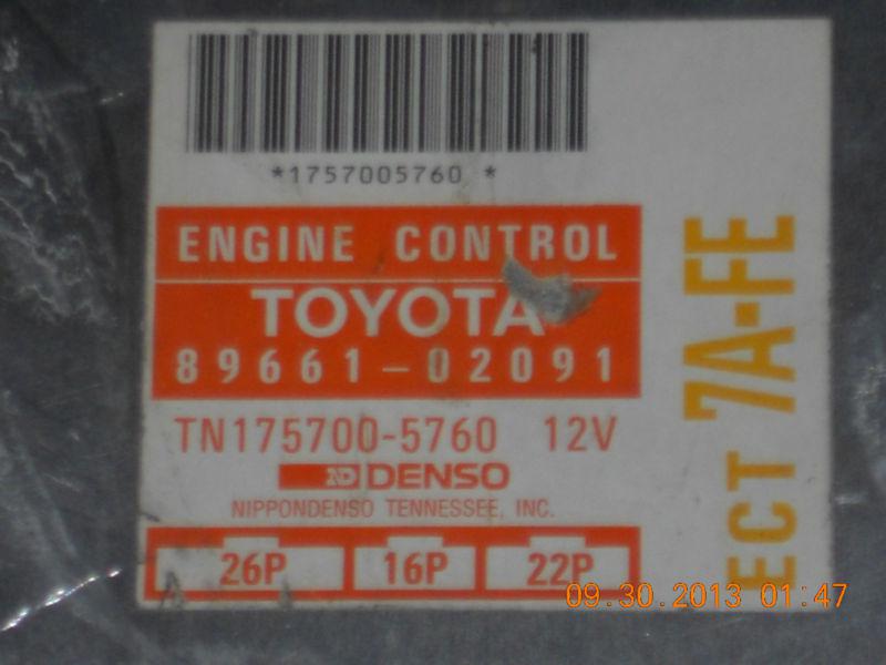1993-1994 toyota corolla 1.8 ecm ecu computer 89661-02091