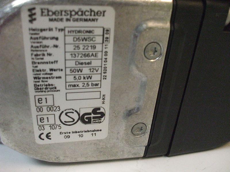 3688681C91 ESPAR EBERSPACHER HYDRONIC D5WSC DIESEL COOLANT HEATER, US $699.95, image 3