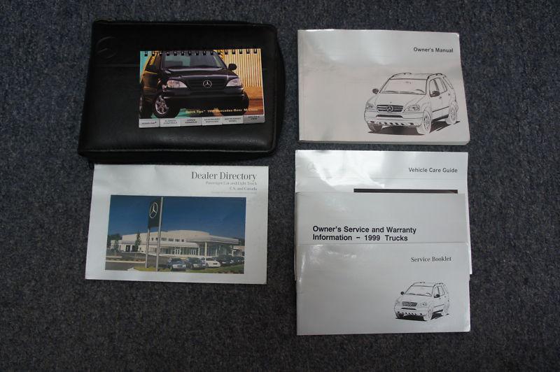1999 mercedes benz ml320 ml430 ml owners manual complete set with case