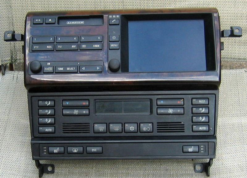 02 bmw 740i 740il gps navigation screen radio tape climate control dash console