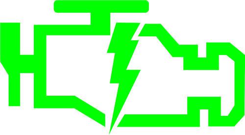 Cel check engine light vinyl sticker decal euro jdm kdm